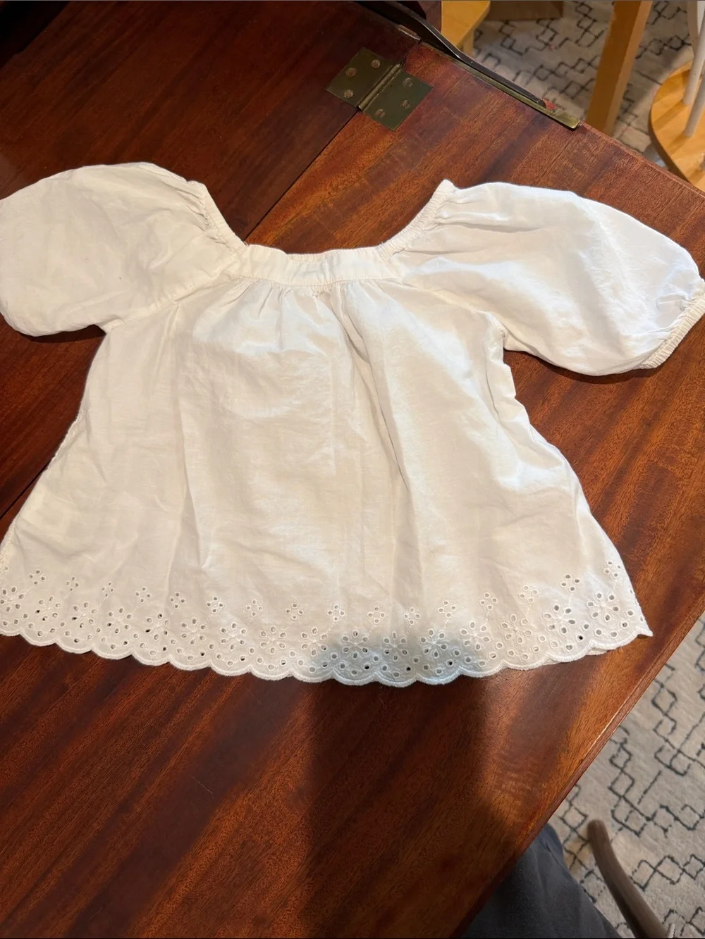 GAP Cream Ruffled Toddler Top